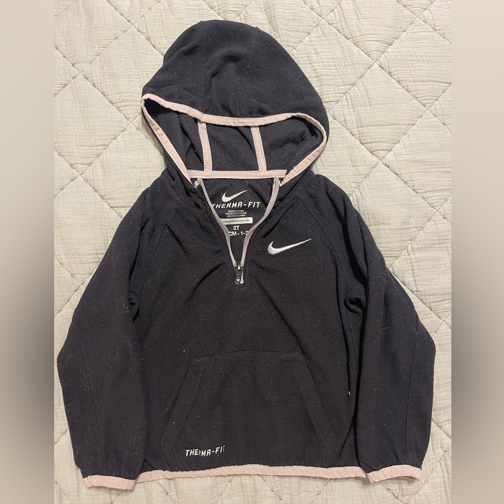 2T Nike Black and Gray Therma-Fit Jacket